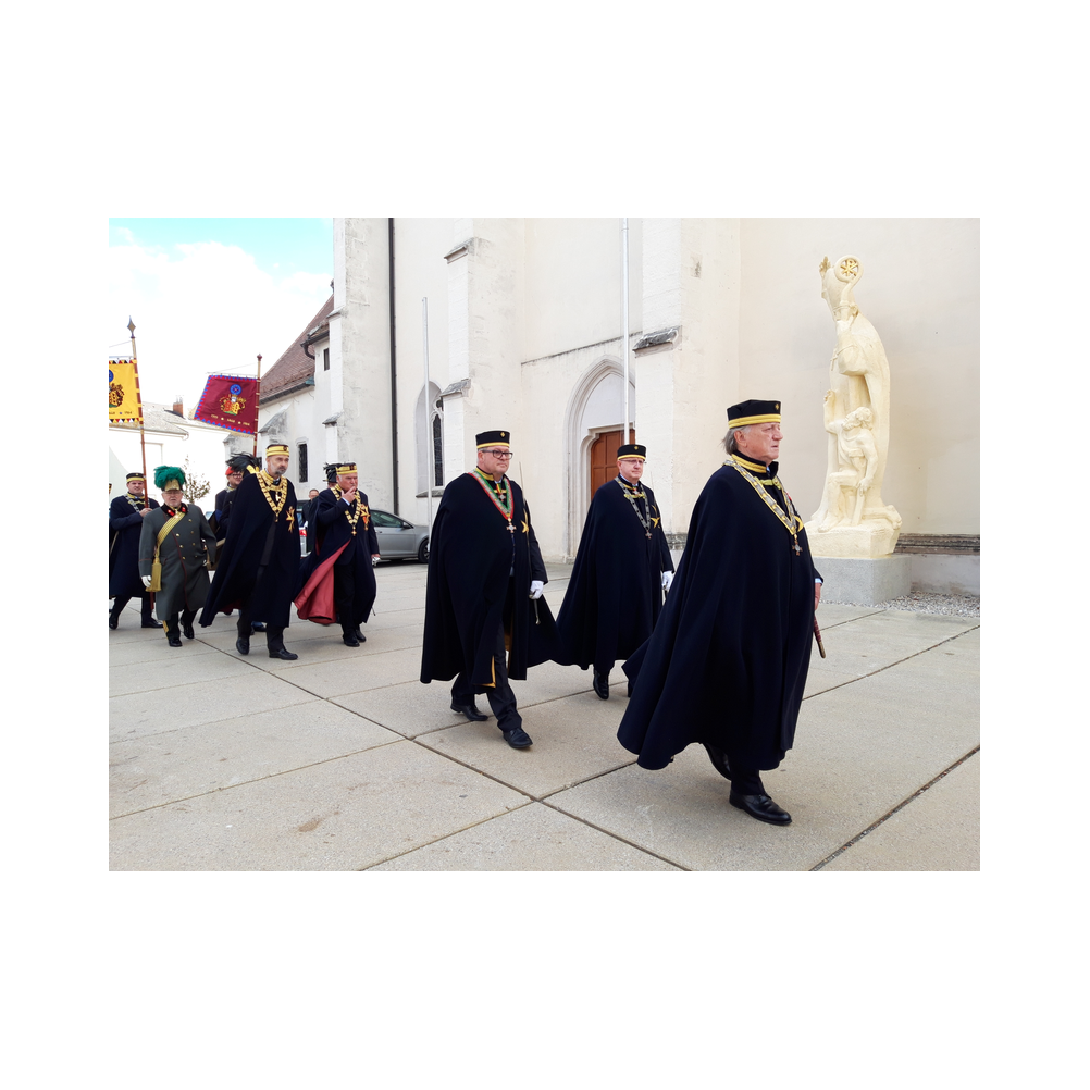 Stiftungsfest 2021 in Eisenstadt, Festzug und Kirche, Ausklang