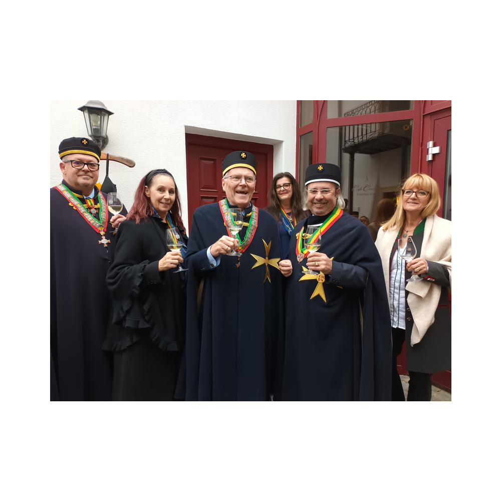 Stiftungsfest 2022 in Eisenstadt, Nobilitierung von Heinrich Zichtl und Alfred Jarema zum Eques, Festzug, Kirche und Ausklang