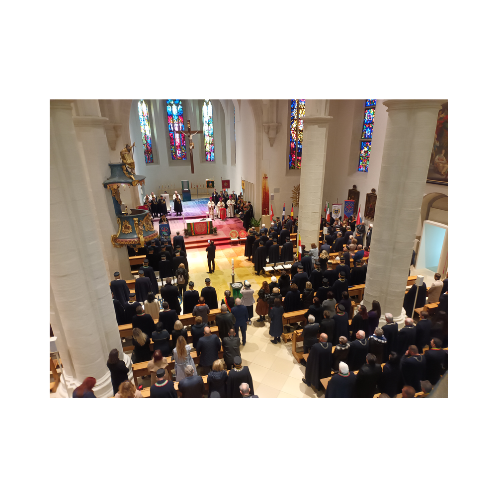 Stiftungsfest 2022 in Eisenstadt, Nobilitierung von Heinrich Zichtl und Alfred Jarema zum Eques, Festzug, Kirche und Ausklang