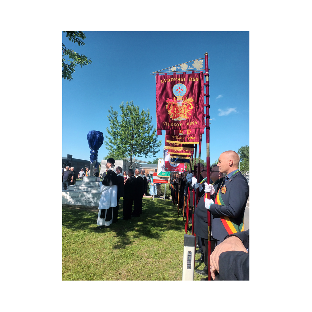 Consulatsfest Steiermanr an der Grenze zu Radkersburg, Agappe, Festzug, Kirche und Festrede bei der Einweihung des Friedensdekmals Galus Pacis