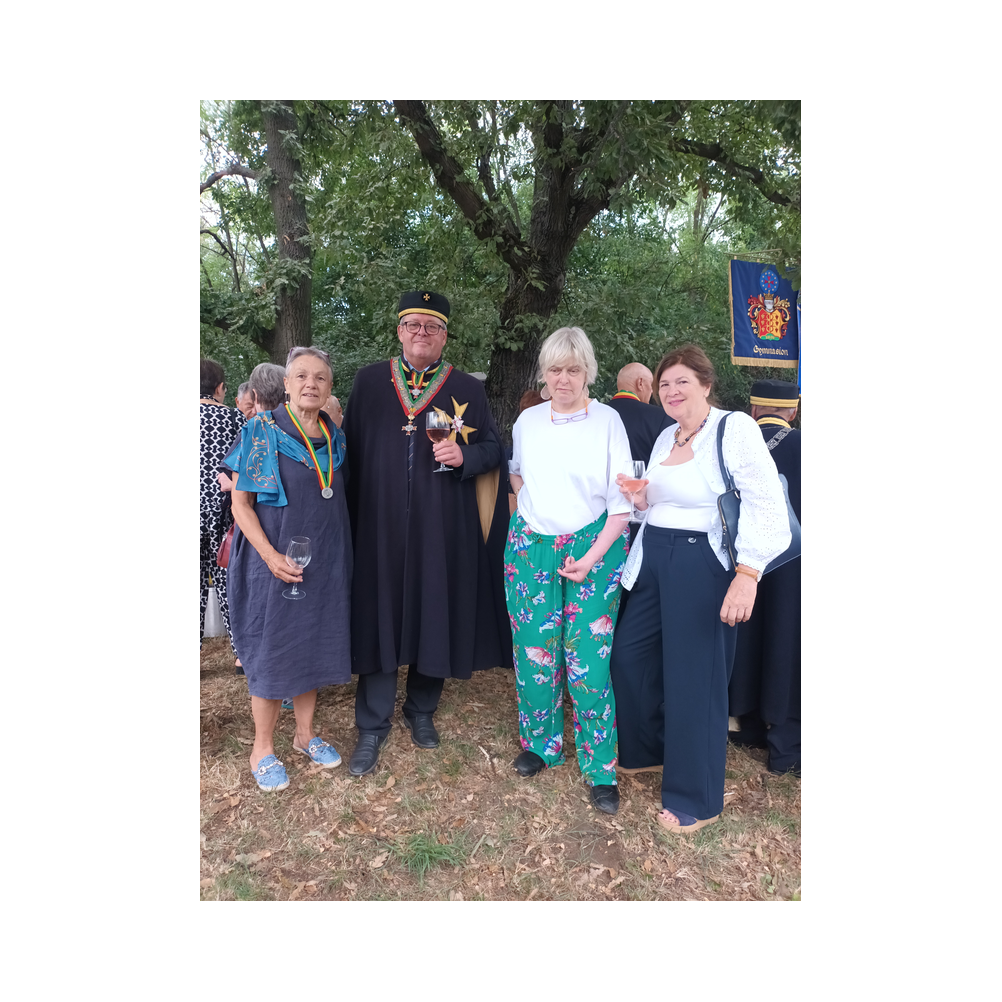 Pan Euroüpa Picknick vor dem Landhaus in Eisenstadt. Aufstellung und Festzug. Bilder von der Grenze zu Ungarn.