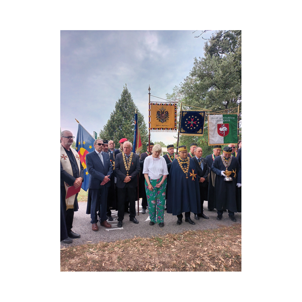 Pan Euroüpa Picknick vor dem Landhaus in Eisenstadt. Aufstellung und Festzug. Bilder von der Grenze zu Ungarn.