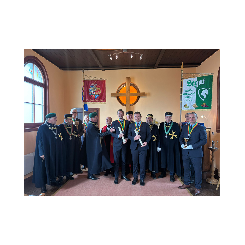 Komtureifest in Gleisdorf, Kirche, Akreditierungen, Gruppenbilder und Ausklang