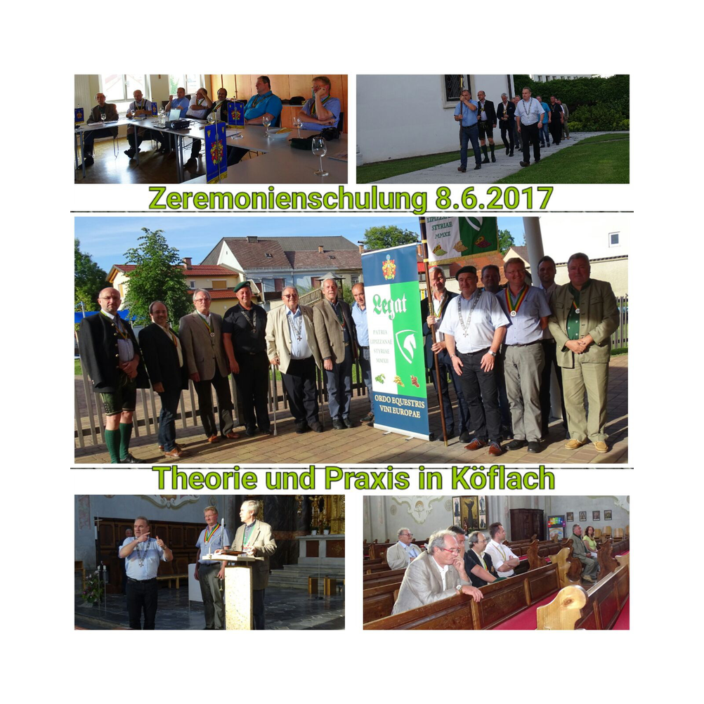 Marschallschulung beim Legat Patria Lipizzanae Styriae, Vor und in der Kirche und im Pfarrsaal