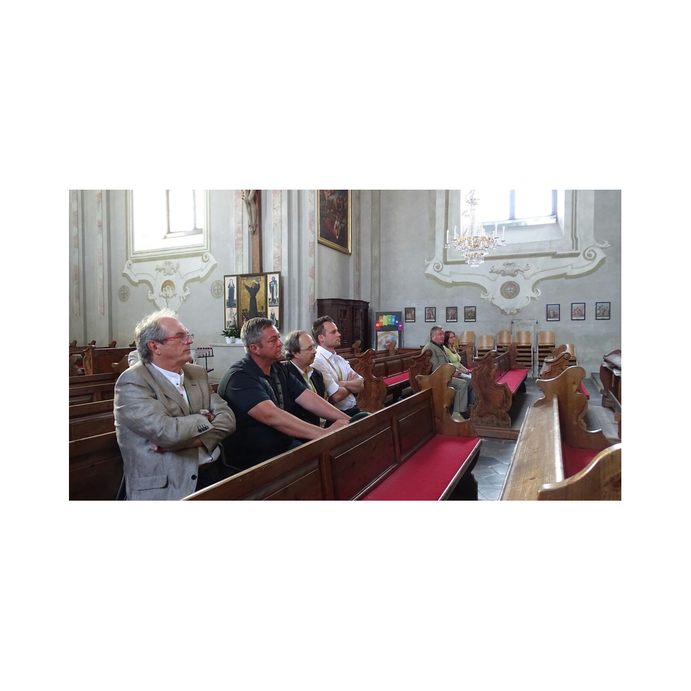 Marschallschulung beim Legat Patria Lipizzanae Styriae, Vor und in der Kirche und im Pfarrsaal