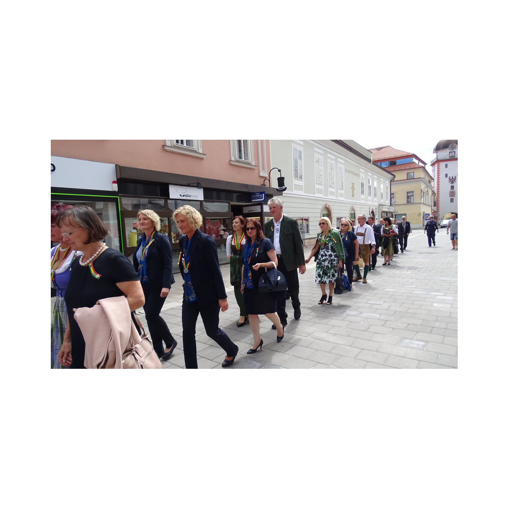 Legatsfest in Leoben, 2017. Viele Gäste, Messe in der Kirche und Ausklang