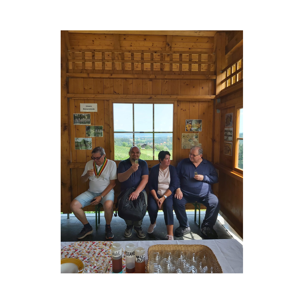 Schmankerlwanderung in Ligist vom Legat Patria Lipizzanae Styriae, Ansprache, Speisen und Ausklang