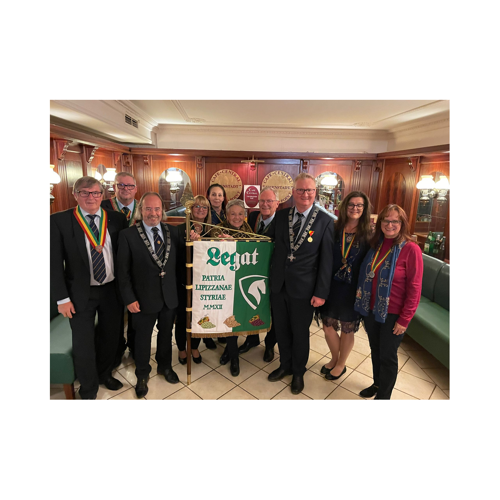 Stiftungsfest 2022 in Eisenstadt, Nobilitierung von Heinrich Zichtl und Alfred Jarema zum Eques, Festzug, Kirche und Ausklang