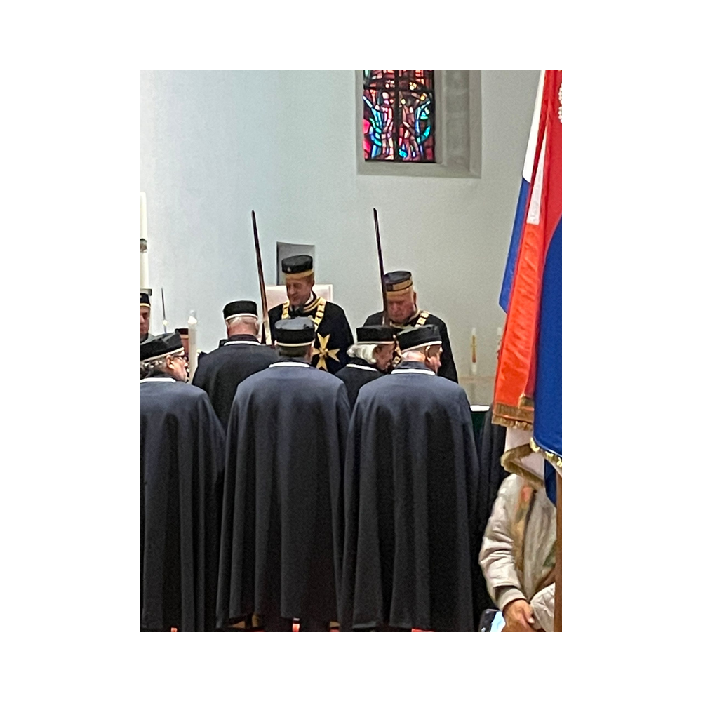 Stiftungsfest 2022 in Eisenstadt, Nobilitierung von Heinrich Zichtl und Alfred Jarema zum Eques, Festzug, Kirche und Ausklang