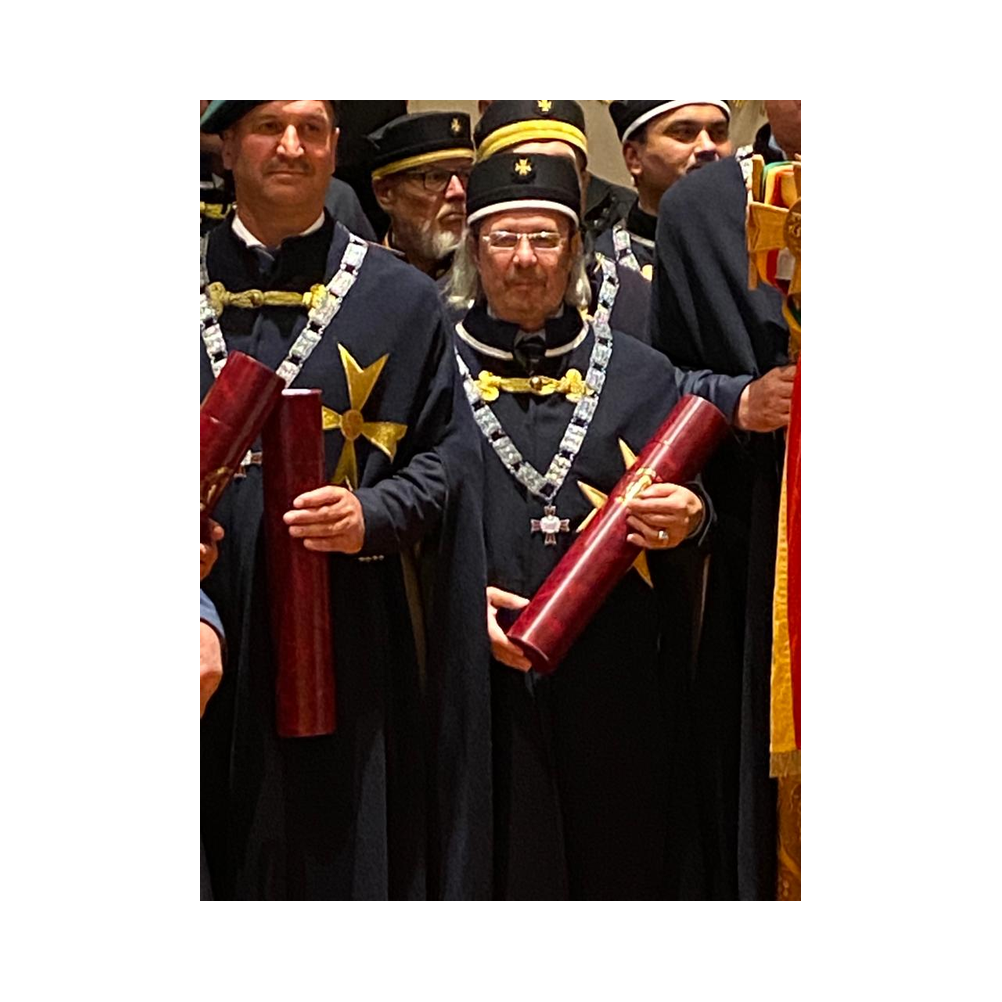 Stiftungsfest 2022 in Eisenstadt, Nobilitierung von Heinrich Zichtl und Alfred Jarema zum Eques, Festzug, Kirche und Ausklang