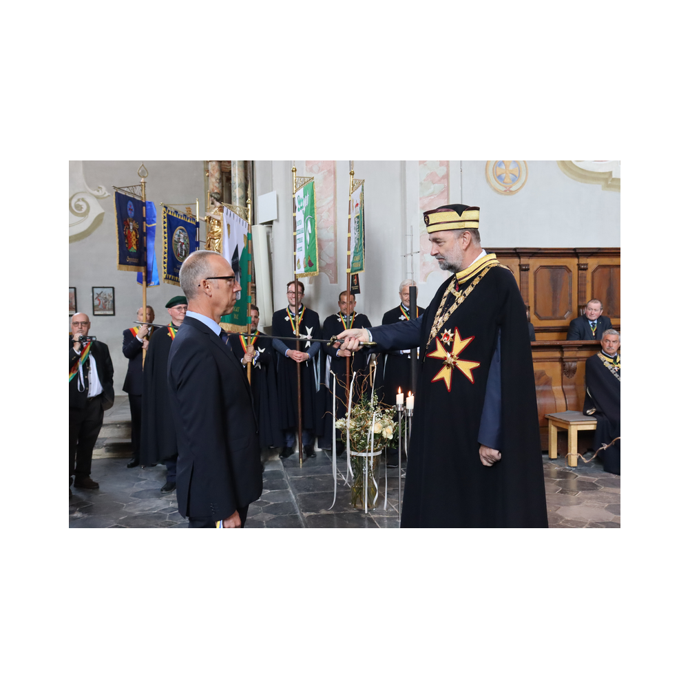 Legastsfest 10 Jahre Legat Patria Lipizzanae Styriae, Vorprogramm in Piber, Agappe in Köflach, Festzug zur Kirche, Fest in der Kirche, Essen beim Windl, Überreichung der Skulptur von Elisabeth Raunig an Karl von Hanbsburg, Ausklang