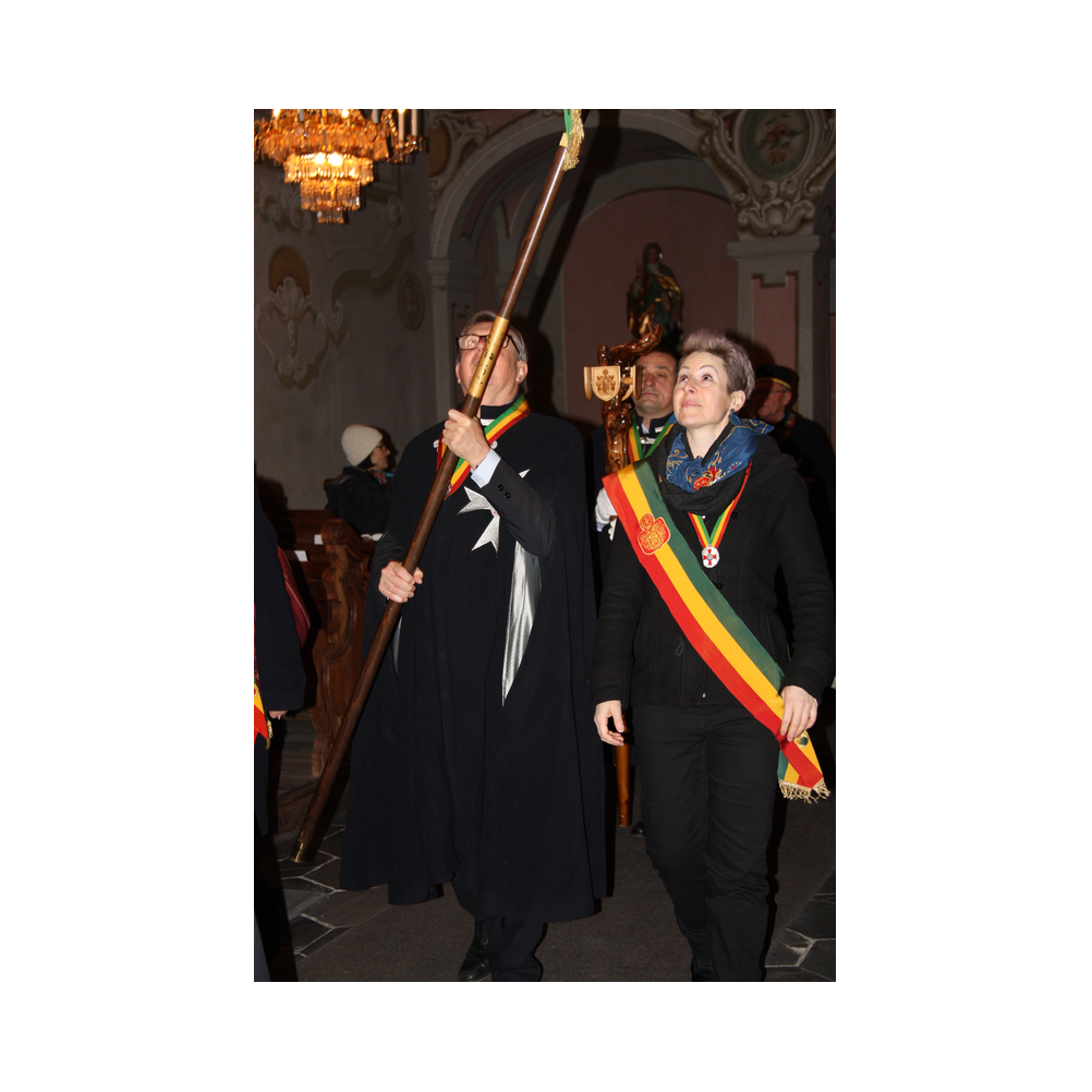 Weinsegnung in der Stadtpfarrkirche Köflach, im Dezember 2024. Segnung in der Kirche, Agappe und Ausklang