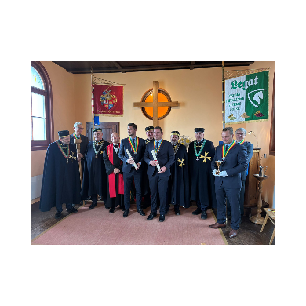 Komtureifest in Gleisdorf, Kirche, Akreditierungen, Gruppenbilder und Ausklang